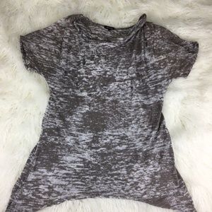 Dirty Violet Gray Top Casual Blouse